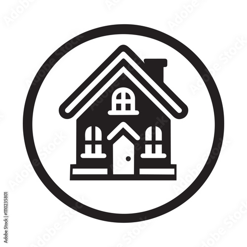 Collection home icons vector illustration, House symbol. Real estate objects and houses black icons isolated on white background.