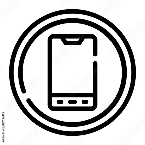 cellphone area cutline icon