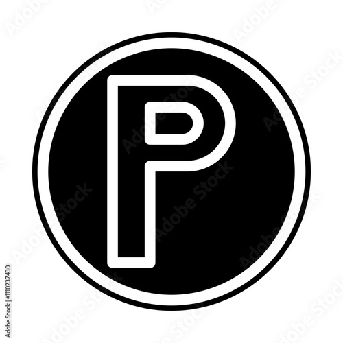 parking area solid icon