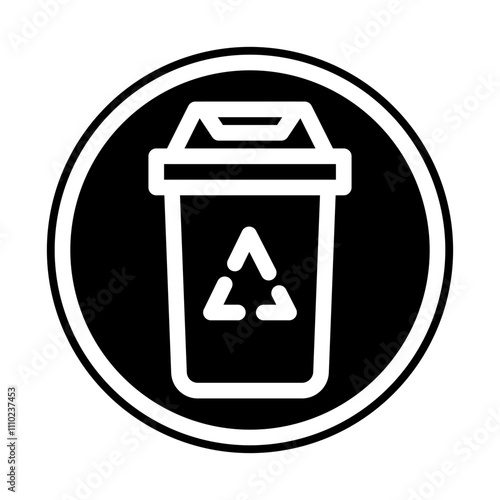 public trash can solid icon