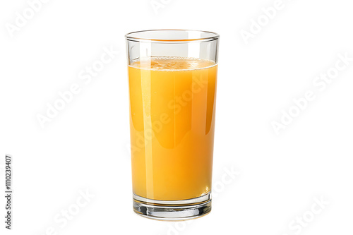 glass of orange juice isolated on white background 
