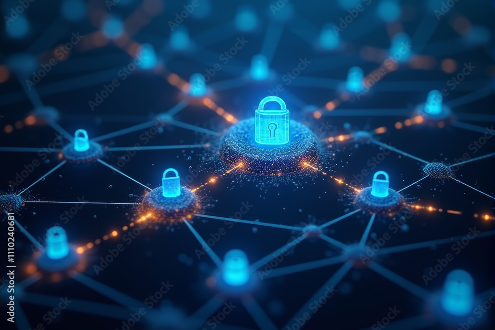 A glowing padlock icon surrounded by a network of interconnected nodes, symbolizing the importance of cybersecurity and data protection in the digital age. A glowing padlock icon surrounded by a network of interconnected nodes, symbolizing the importance of cybersecurity and data protection in the digital age.