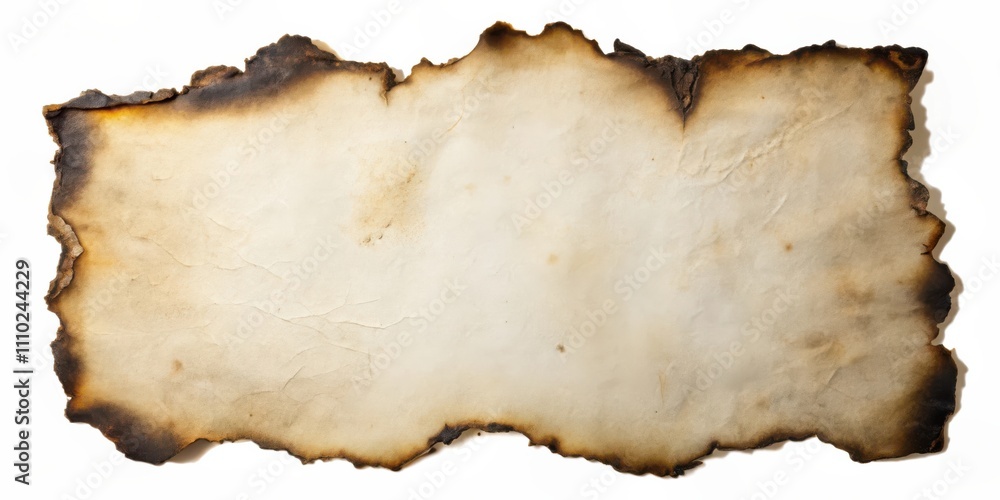 A close-up photograph of an old, tattered and burnt paper with an irregular, charred edge, revealing a history of fire and time. A close-up photograph of an old, tattered and burnt paper with an irregular, charred edge, revealing a history of fire and time.