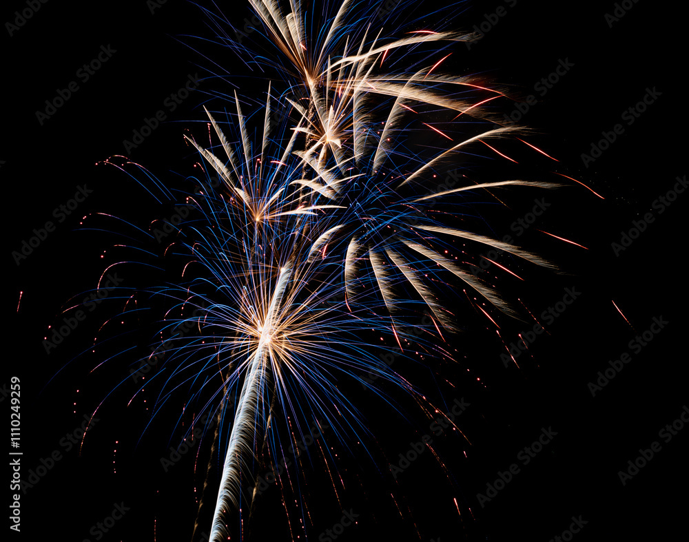 Abstract fireworks background