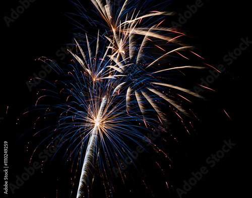 Obraz na płótnie Abstract fireworks background w salonie