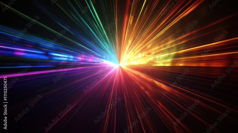 An evocative image of abstract, multi-colored light rays converging to form a cohesive, vibrant center on a dark surface An evocative image of abstract, multi-colored light rays converging to form a cohesive, vibrant center on a dark surface
