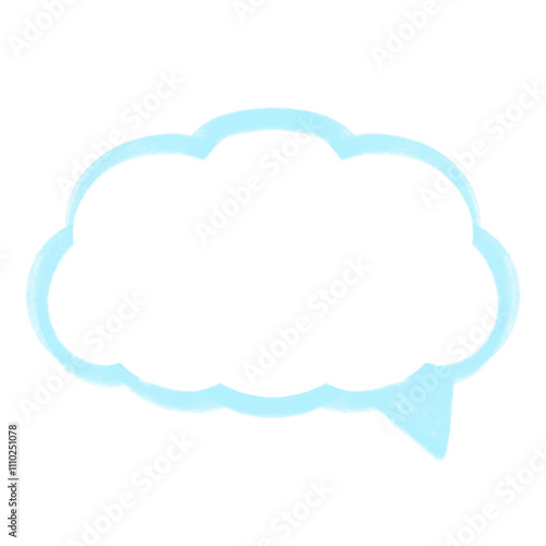 Blue Cloud Speech Bubble Cloud Dialogue