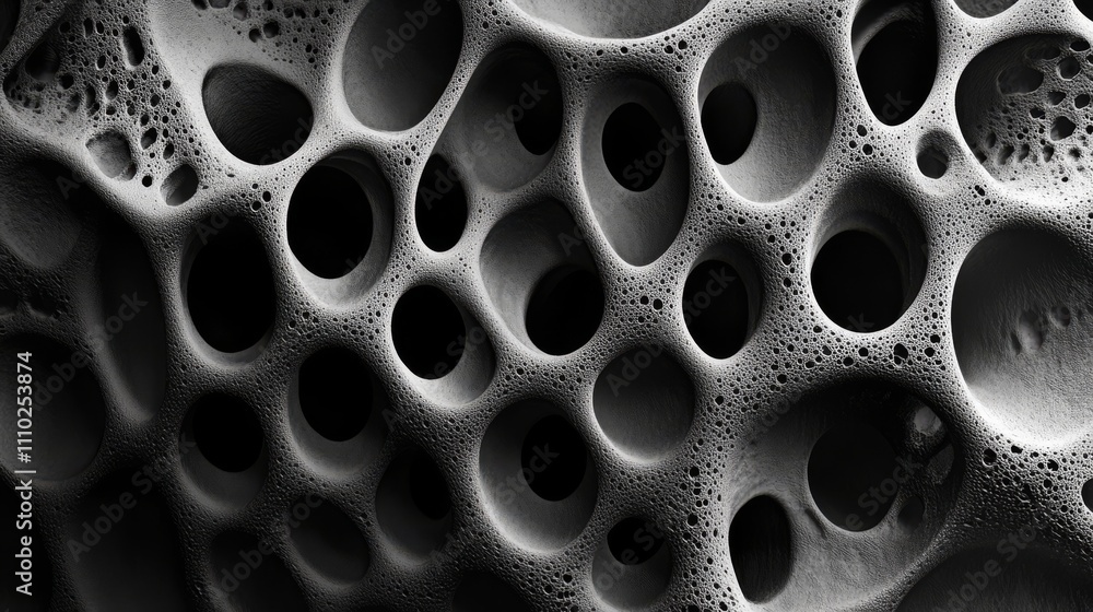 95.An abstract macro shot revealing a cellular matrix composed of hexagonal patterns and spherical inclusions. The intricate design resonates with biological themes, drawing focus to the detailed 95.An abstract macro shot revealing a cellular matrix composed of hexagonal patterns and spherical inclusions. The intricate design resonates with biological themes, drawing focus to the detailed