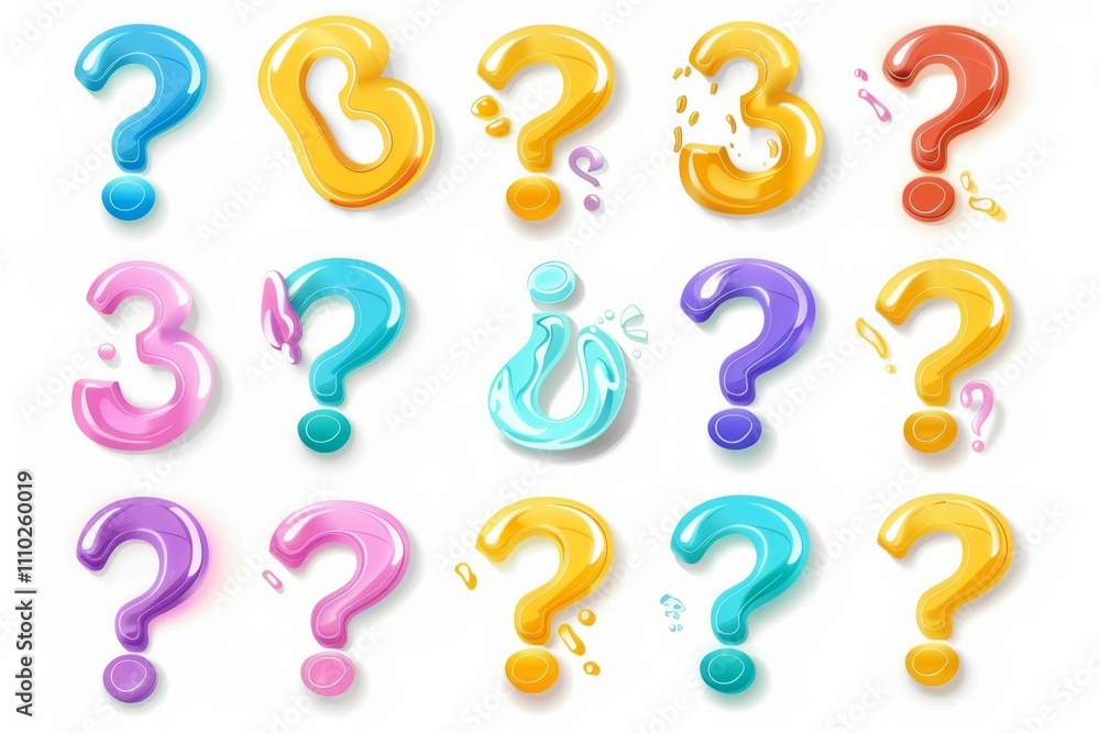 Question mark icon, quiz symbol, interrogation sign, simple rebus silhouette, questions emblem, faq set Question mark icon, quiz symbol, interrogation sign, simple rebus silhouette, questions emblem, faq set