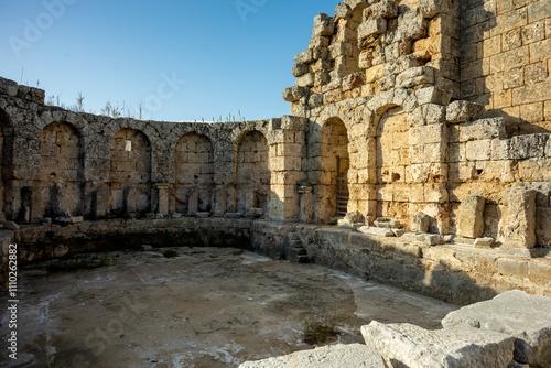 Wallpaper Mural Rows of columns in Perge, Antalya, Turkey. Remains of colonnaded street in Pamphylian ancient city. Torontodigital.ca