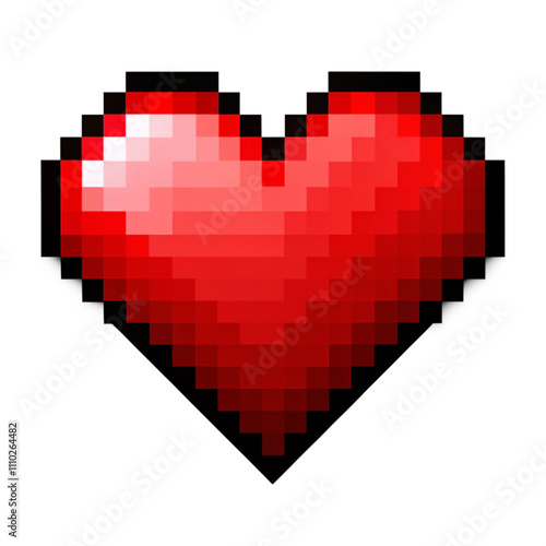 red heart made of triangles