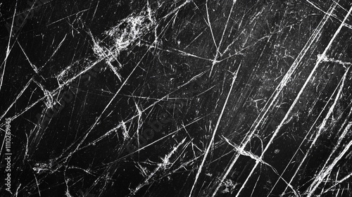 Grunge texture of a scratched plastic surface with pronounced wear over time