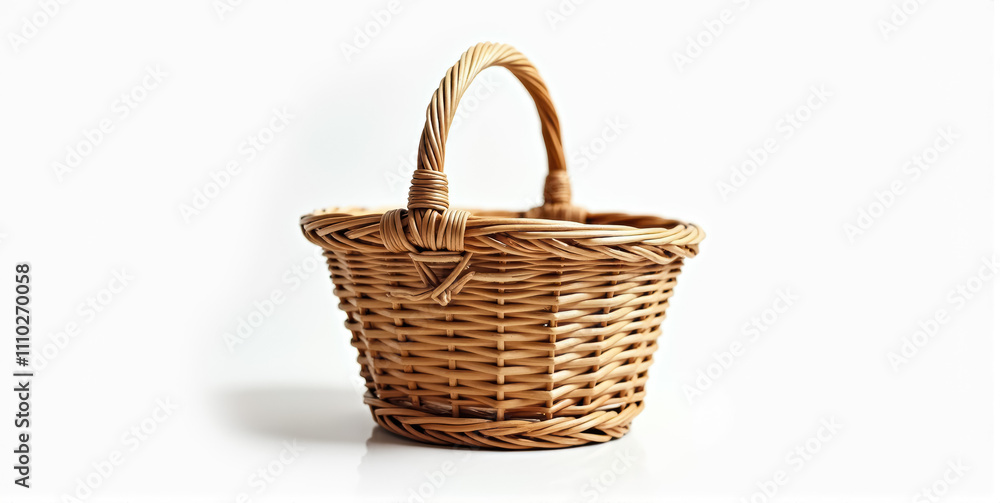 Craft wicker basket with handles Craft wicker basket with handles