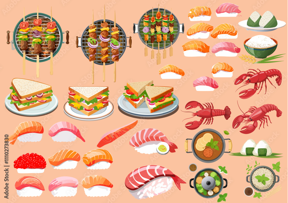 料理のイラスト集_10 料理のイラスト集_10