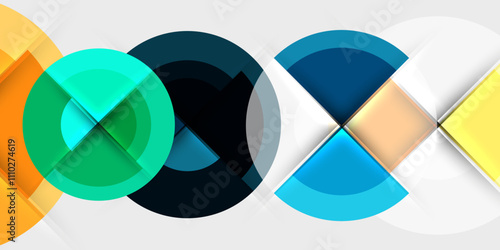 Target circle geometric abstract shapes. Vector Illustration For Wallpaper, Banner, Background, Card, Book Illustration, landing page