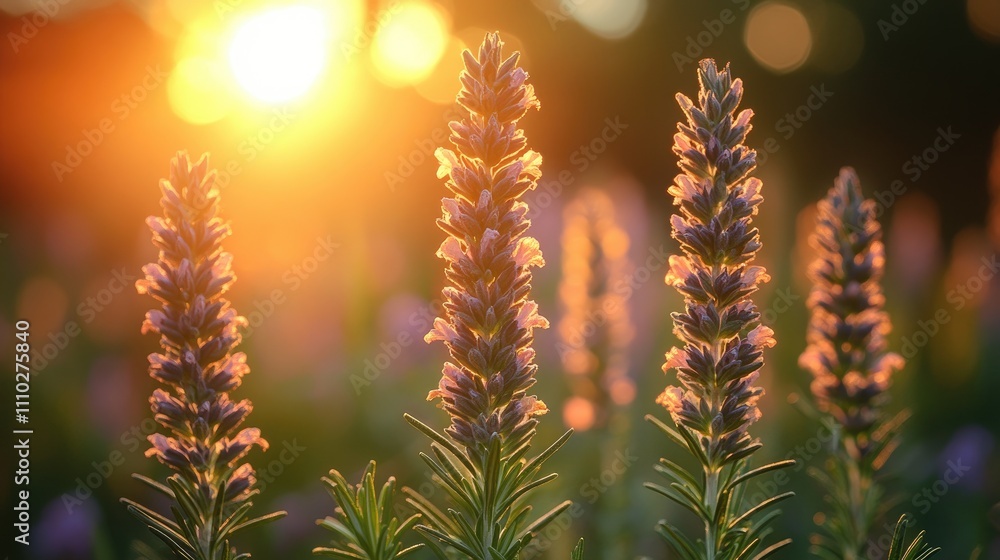 Rosemary flowers basking in sunlight with a soft bokeh background showcasing vibrant colors in a serene garden setting Rosemary flowers basking in sunlight with a soft bokeh background showcasing vibrant colors in a serene garden setting