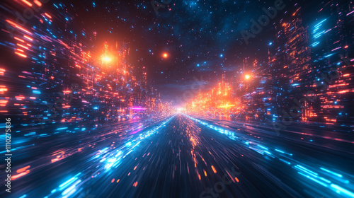 dynamic colorful background showcasing a sense of chaos and hyperspeed motion featuring a blend of swirling energy patterns and radiant light streaks evoking futuristic and energetic themes photo