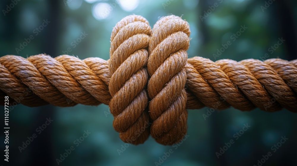 Ropes tied in traditional knots representing essential skills for scouts during training and outdoor adventures Ropes tied in traditional knots representing essential skills for scouts during training and outdoor adventures