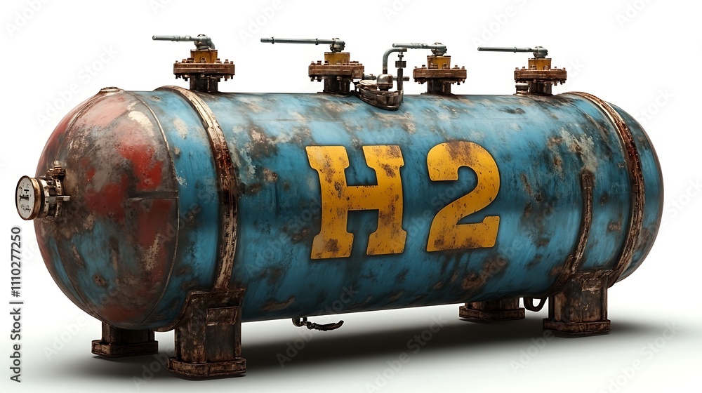 Rusty H Hydrogen Tank Industrial Fuel Storage Rusty H Hydrogen Tank Industrial Fuel Storage