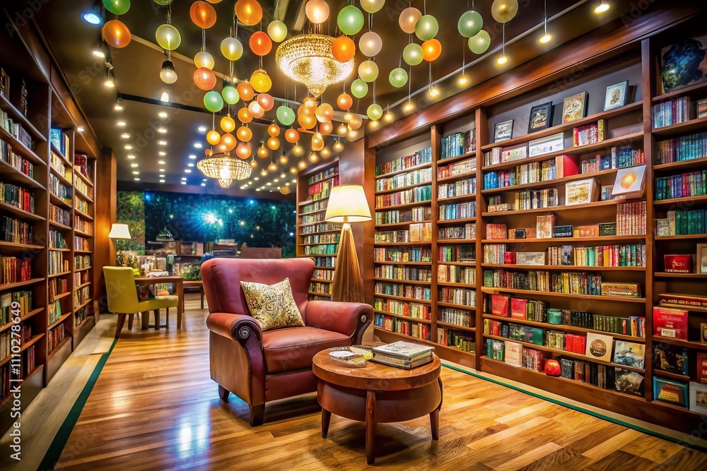 Cozy Reading Nook at a Barnes & Noble in Orland Park, Illinois with Bokeh Effect, Inviting Atmosphere for Book Lovers and a Warm Ambiance for Relaxation and Inspiration Cozy Reading Nook at a Barnes & Noble in Orland Park, Illinois with Bokeh Effect, Inviting Atmosphere for Book Lovers and a Warm Ambiance for Relaxation and Inspiration
