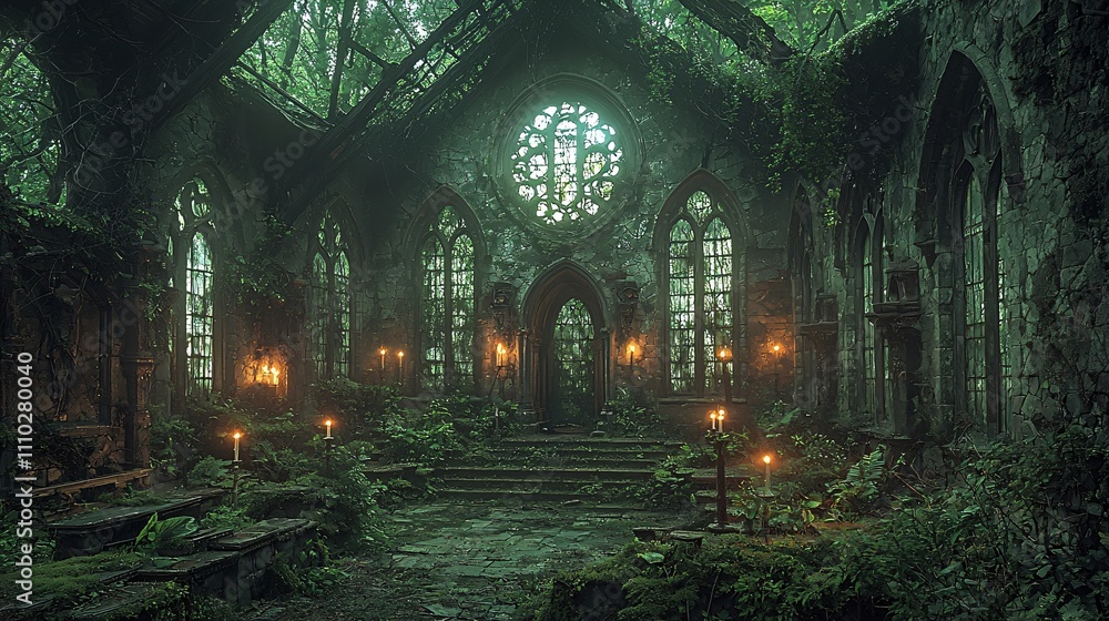 Capturing the essence of decay in a gothic structure surrounded by nature Capturing the essence of decay in a gothic structure surrounded by nature