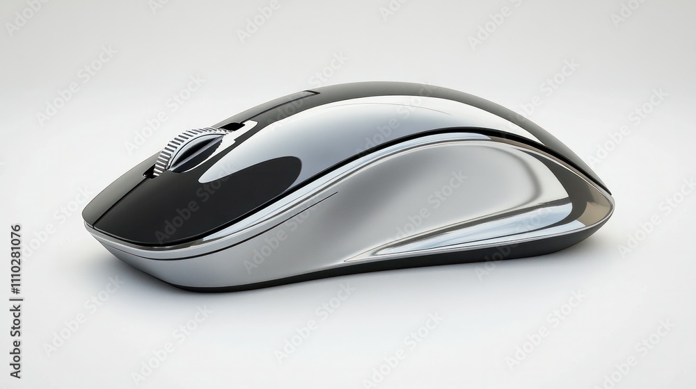 Illustration of a 3D CAD mouse with extra function keys, sleek and professional on white Illustration of a 3D CAD mouse with extra function keys, sleek and professional on white
