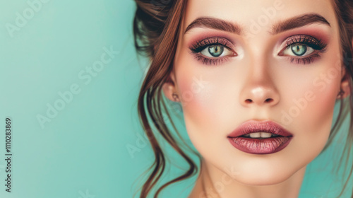 Wallpaper Mural Portrait of a Woman with Flawless Makeup Torontodigital.ca