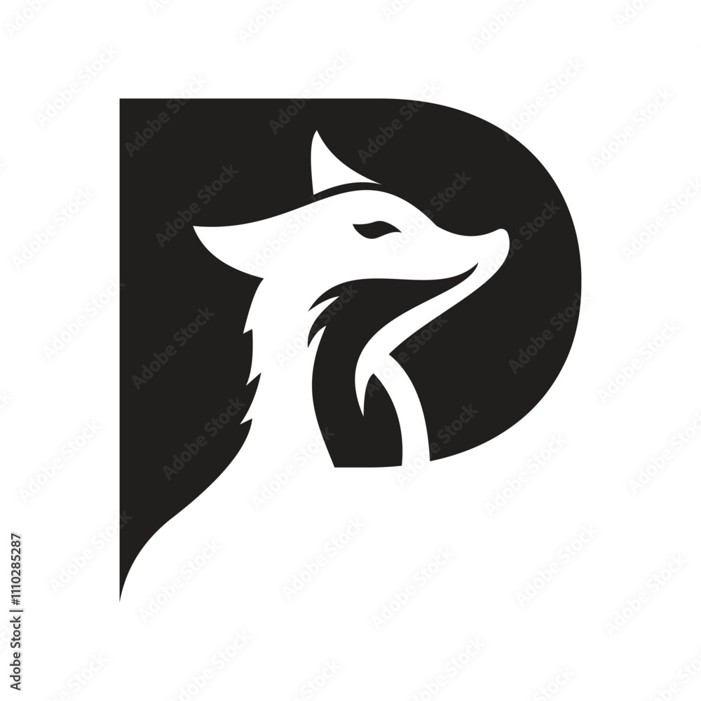 Initial Letter P Pet Logo Design Concept With Dog Symbol Vector Template Initial Letter P Pet Logo Design Concept With Dog Symbol Vector Template