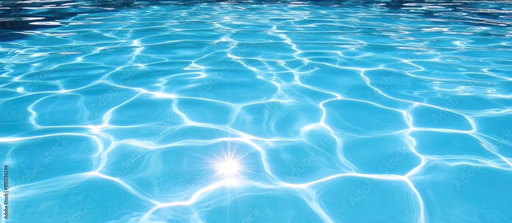 Obraz premium Glistening sunlight reflections dancing on tranquil blue ocean water surface creating a serene and captivating aquatic scene