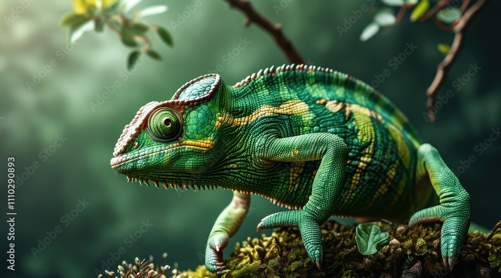 Fototapeta premium Chameleon Beauty: A Stunning Nature Portrait