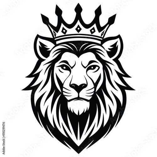 lion head mascot vector illustration photo