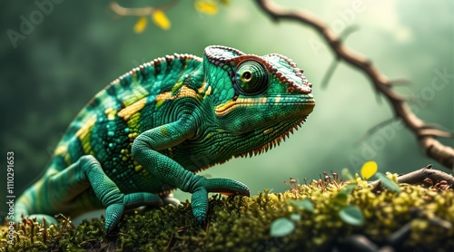 Wallpaper Mural Chameleon Beauty: A Stunning Nature Portrait Torontodigital.ca
