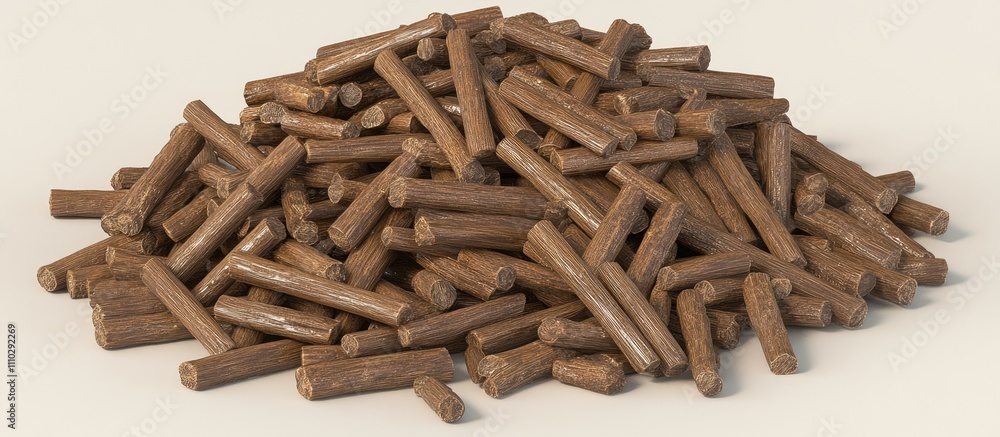 Heap of authentic brown cinnamon sticks arranged on a neutral background for culinary and aromatherapy visual concepts Heap of authentic brown cinnamon sticks arranged on a neutral background for culinary and aromatherapy visual concepts