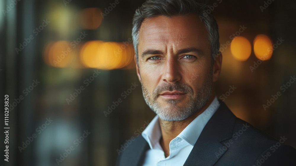 Middle-aged American man with a business suit and a confident look. Middle-aged American man with a business suit and a confident look.