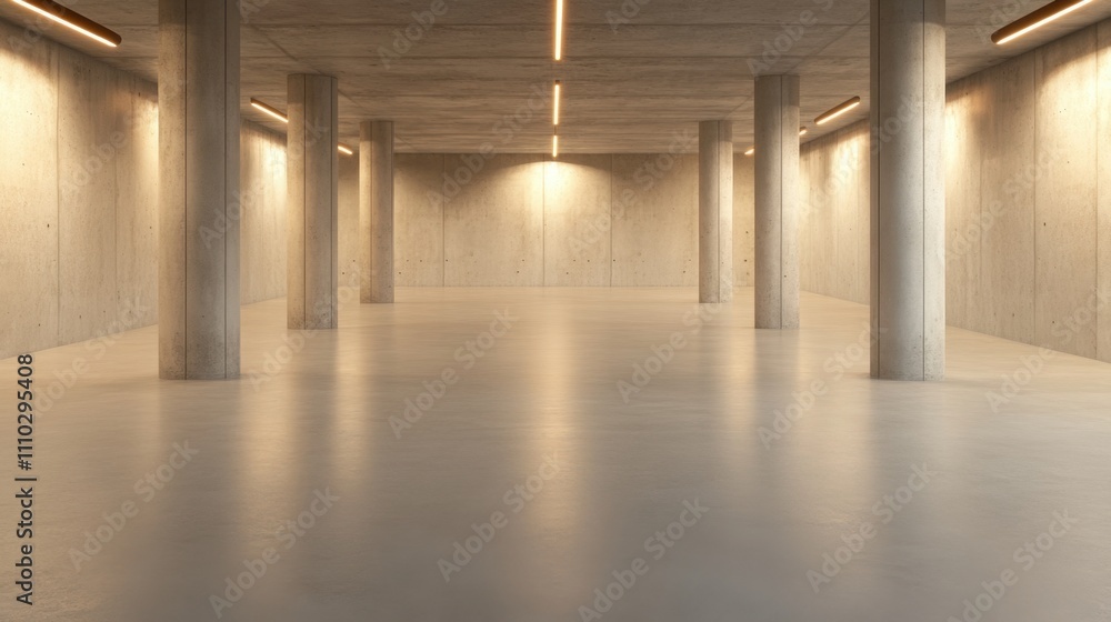 Fototapeta premium Minimalist industrial interior photography