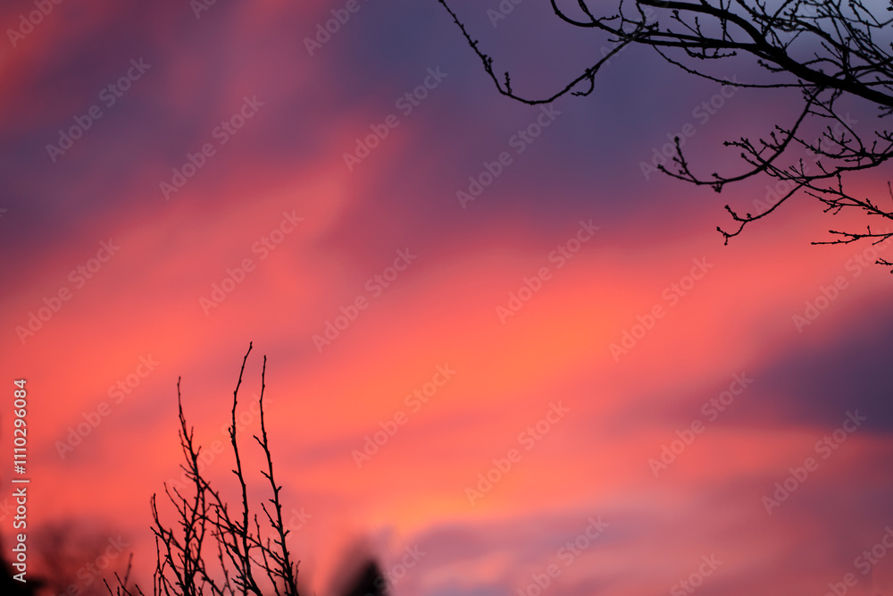 Obraz premium fire in the sky, nacka,sverige,sweden,mats,red,stockholm