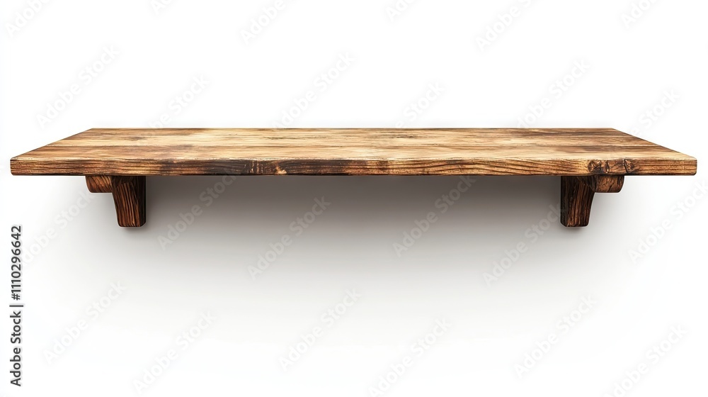 Wooden table top view against a plain white background, highlighting the rich texture and grain of the wood, ideal for product placement or montage, surface, furniture, rustic. Wooden table top view against a plain white background, highlighting the rich texture and grain of the wood, ideal for product placement or montage, surface, furniture, rustic.