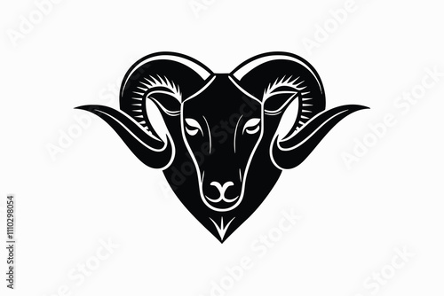 Design a logo featuring the head of a ram E.eps photo