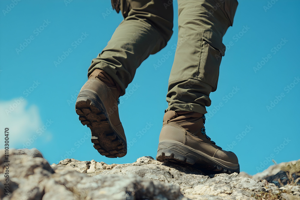 hiking boots in the mountains hiking boots in the mountains