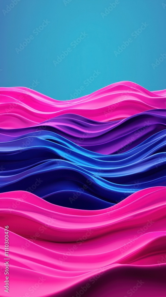 Obraz premium Colorful abstract waves in vibrant hues.