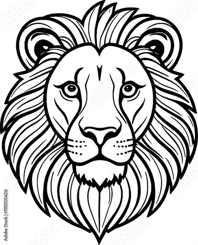 lion head vector illustration photo