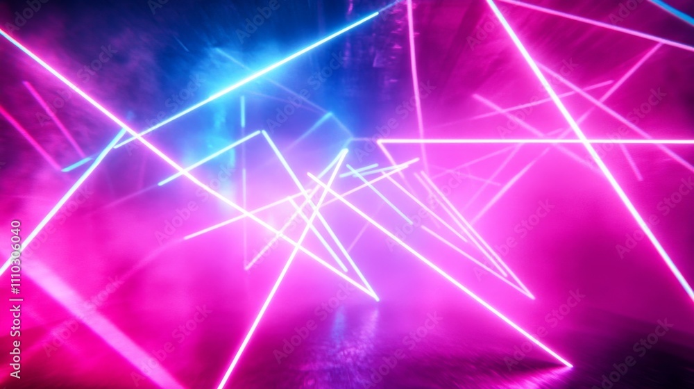 Abstract background dark blue pink color scheme filled colorful laser light show Abstract background dark blue pink color scheme filled colorful laser light show