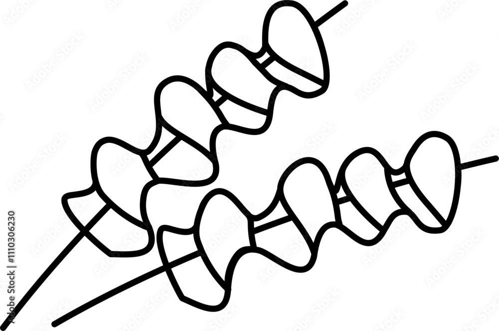 Obraz premium Oden skewer outline