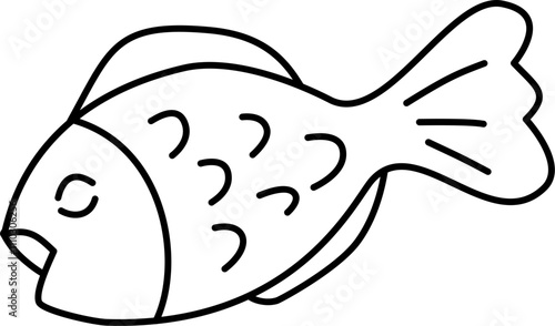 Fish shaped waffle outline