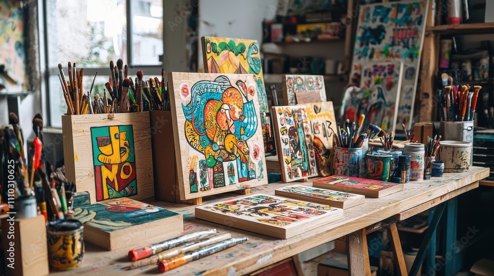 Obraz premium Hand-Painted Wooden Signs