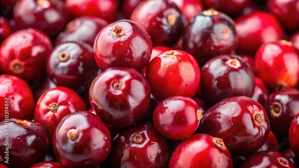 Close-up of a pile of fresh, vibrant red cranberries, showcasing their plump, juicy texture and glossy surface. Close-up of a pile of fresh, vibrant red cranberries, showcasing their plump, juicy texture and glossy surface.