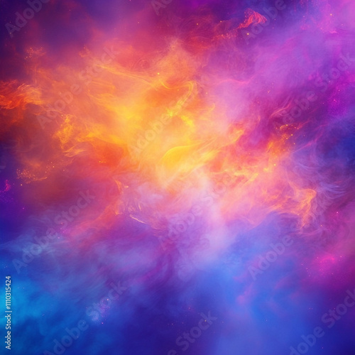 Vibrant Nebula Cosmic Colors Abstract Background