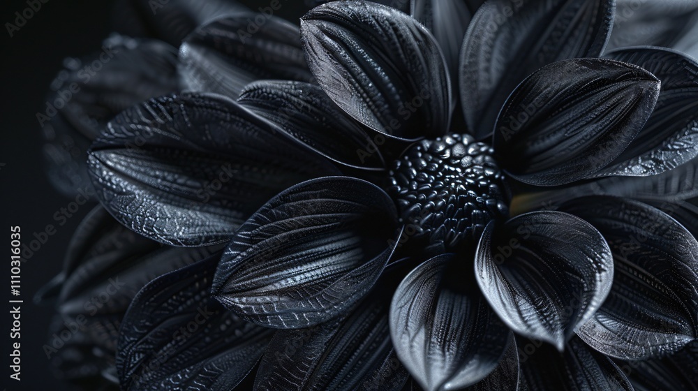 A Beautiful Black Flower Posing with Black Background A Beautiful Black Flower Posing with Black Background