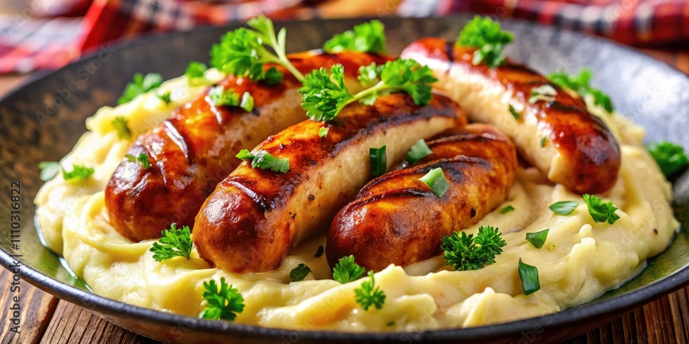 Delicious Grilled Sausage & Creamy Mashed Potatoes Recipe Photo - Food Photography Delicious Grilled Sausage & Creamy Mashed Potatoes Recipe Photo - Food Photography