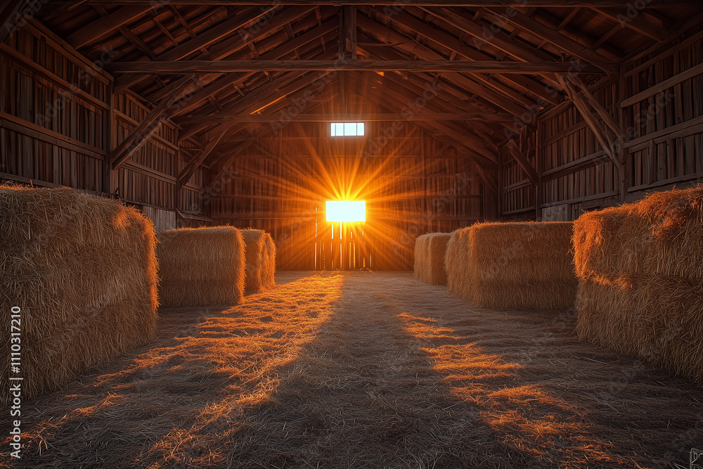 Fototapeta premium inside of a barn